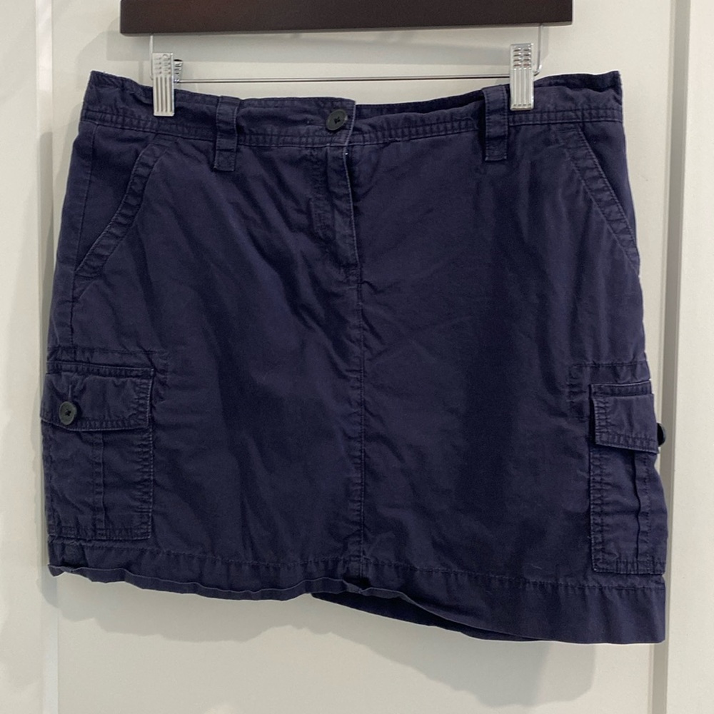 Lands End 💯% Cotton Navy Cargo Skort |Size 10